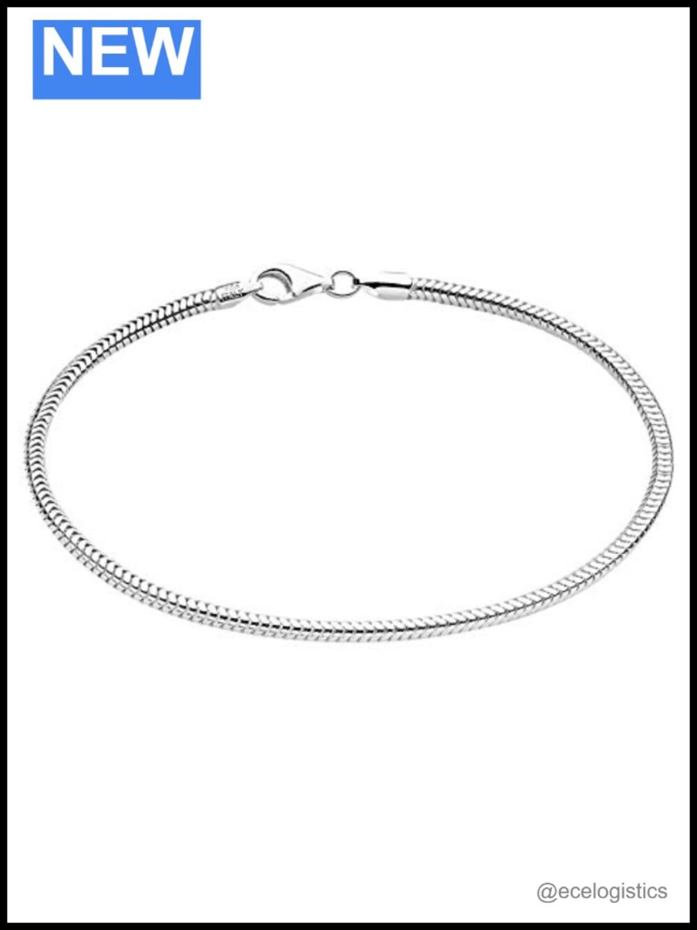 Italian 925 Sterling Silver Diamond Cut Snake Chain Bracelet 8 in Unisex